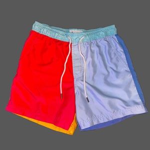 XS American Eagle Swim Trunks . Multi-colored swim trunks.